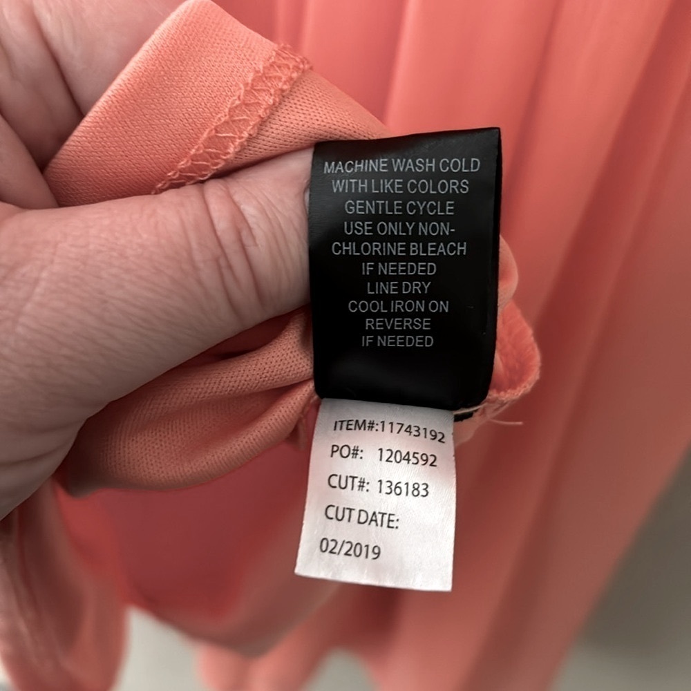 Women’s Plus Size Torrid Coral Chiffon Spaghetti Strap Skater Dress 1X Spring - Picture 10 of 10